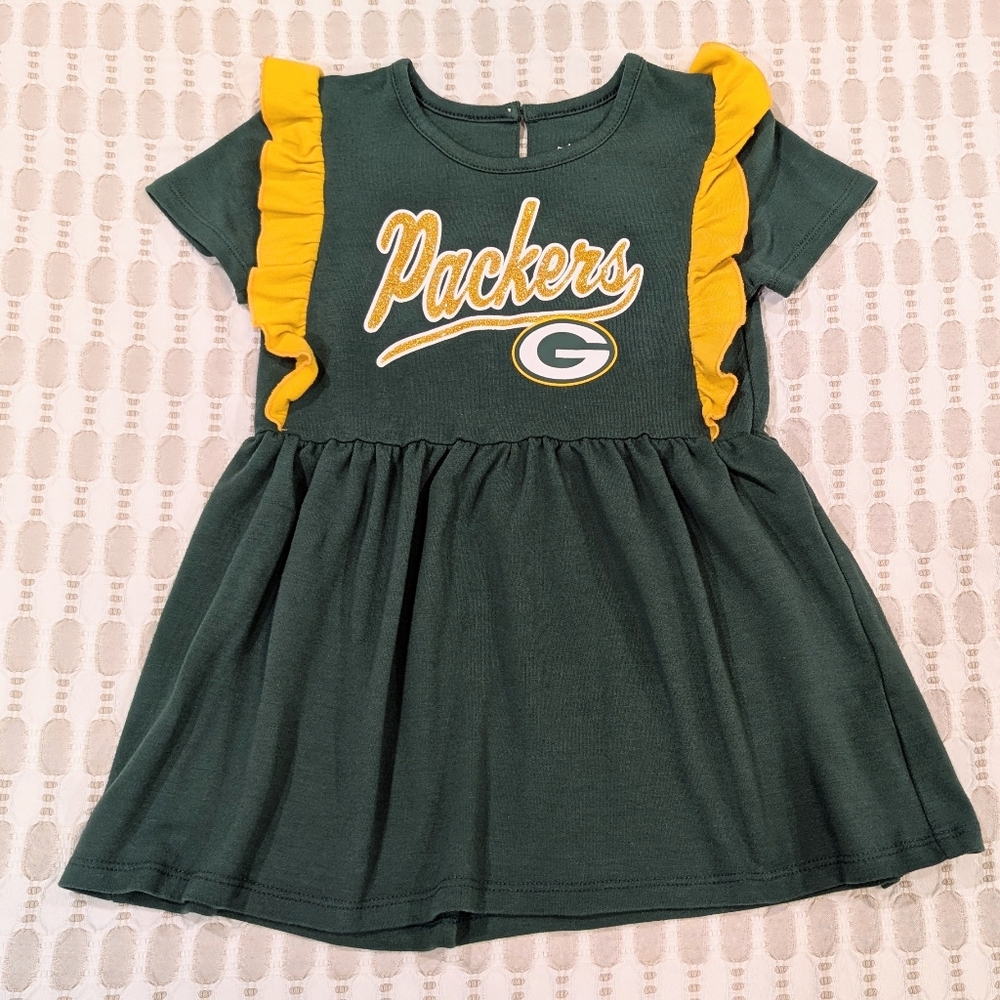 NFL Green and Yellow Kids Casual Dress